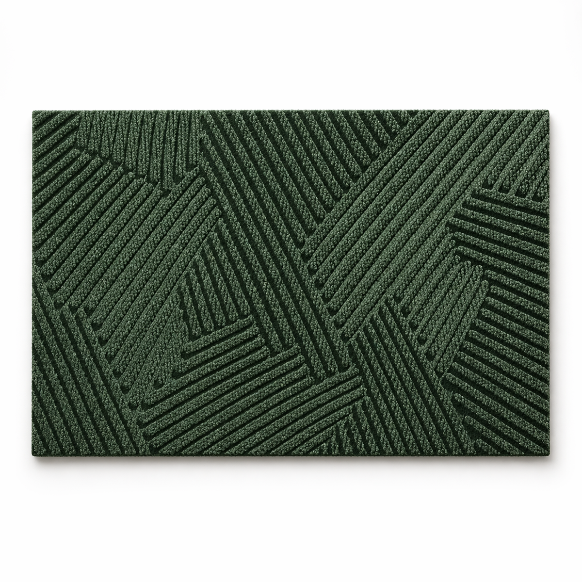 Ribbed non-slip door mat in an entryway