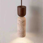 Close-up of the wood cap and speckled stone-look body